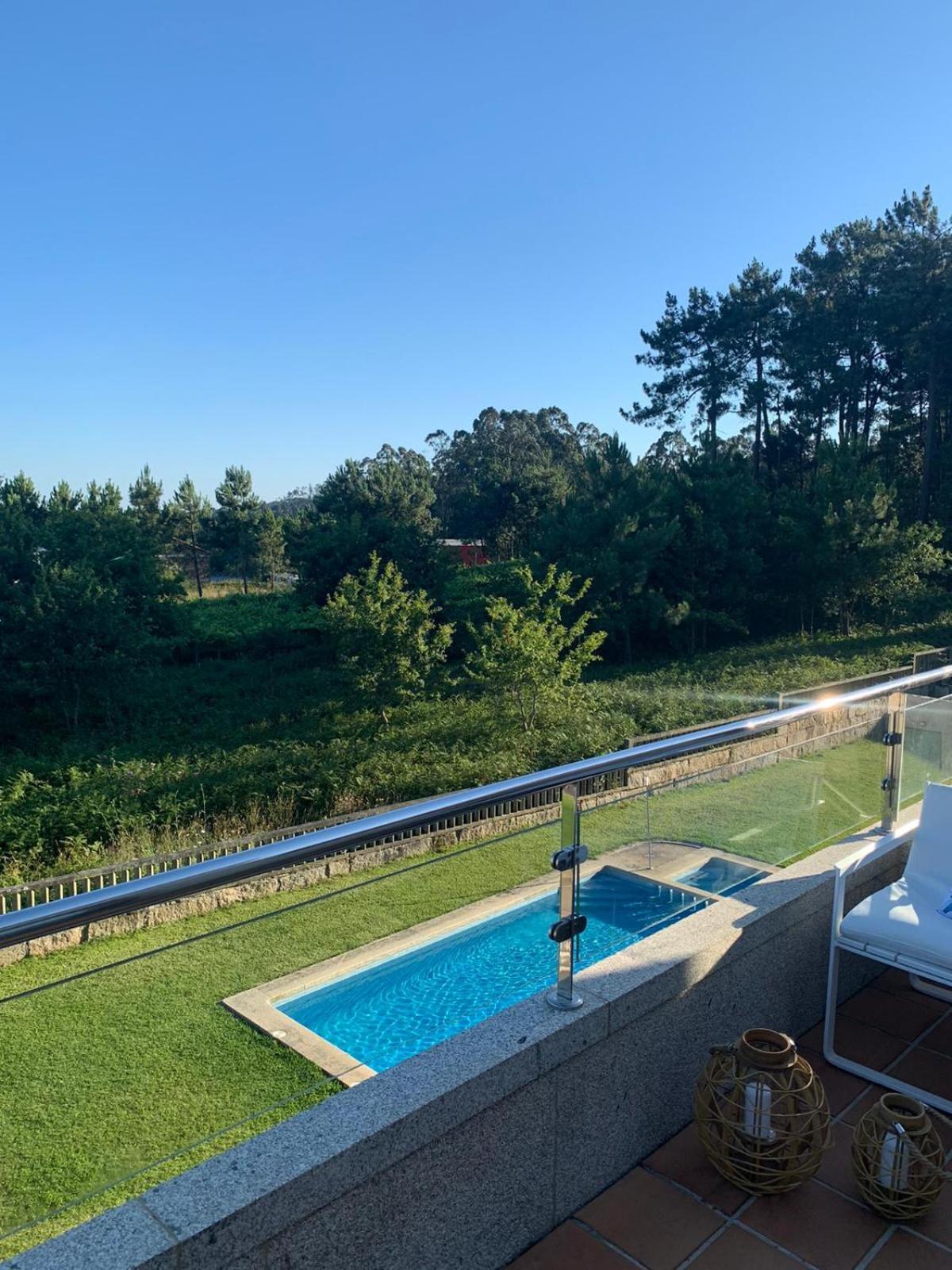 "Sanxenxo Holidays" Atico Con Garaje, Barbacoa Y Piscina A 5 Min Del Centro エクステリア 写真